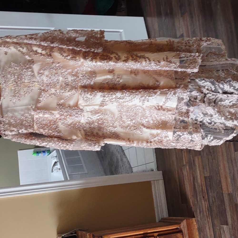 Cream hi low dress